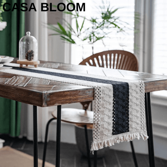 ראנר שחור-לבן אצילי - CASA BLOOM